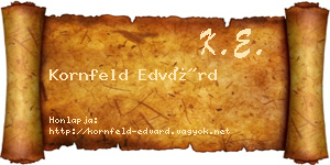 Kornfeld Edvárd névjegykártya